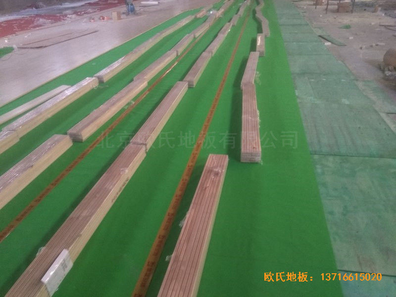 山西長(zhǎng)治雙創(chuàng)夢(mèng)工廠籃球體育地板施工案例2