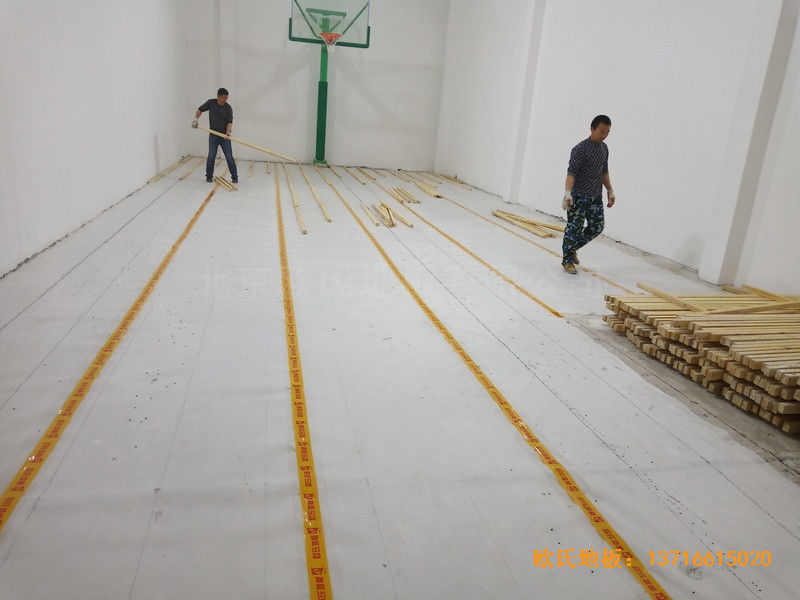 西城區黃寺大街24號院籃球館體育木地板鋪裝案例2