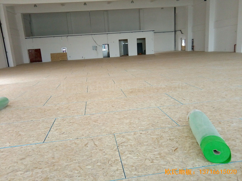 南京浦口區復興小學運動館運動地板施工案例2