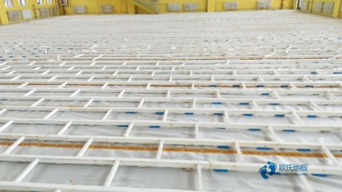 籃球館木地板鋪設工藝