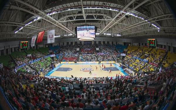 體育館運動木地板進水2